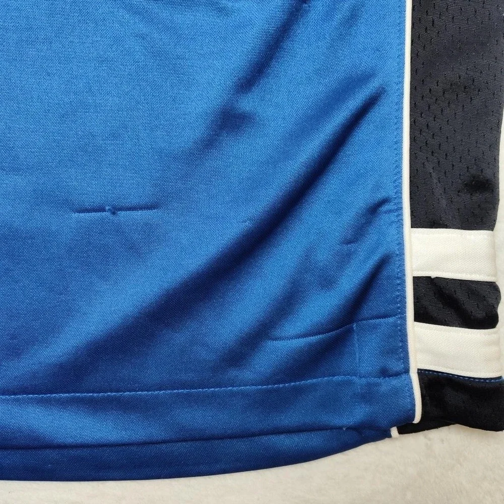 Vintage Nike‎ Basketball Polo Shirt Men XL Blue Black Y2K Colorblock Mesh Jersey